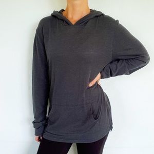 Alternative Earth gray long tunic style lightweight pullover hoodie size large